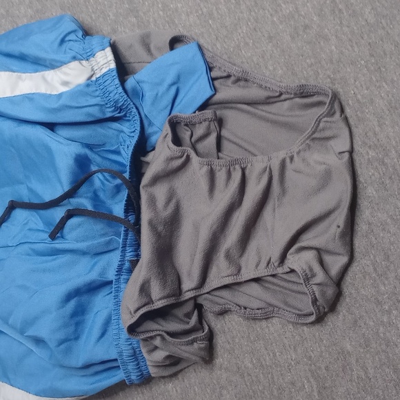 Nike Swim Trunks Shorts Women's XL Blue Silver Swoosh Lined Performance Joggers - Picture 4 of 7